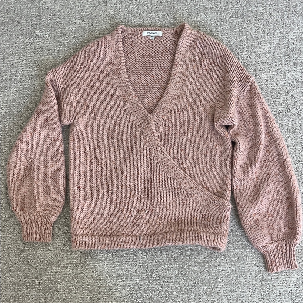 Madewell Dusty Pink V-Neck Sweater